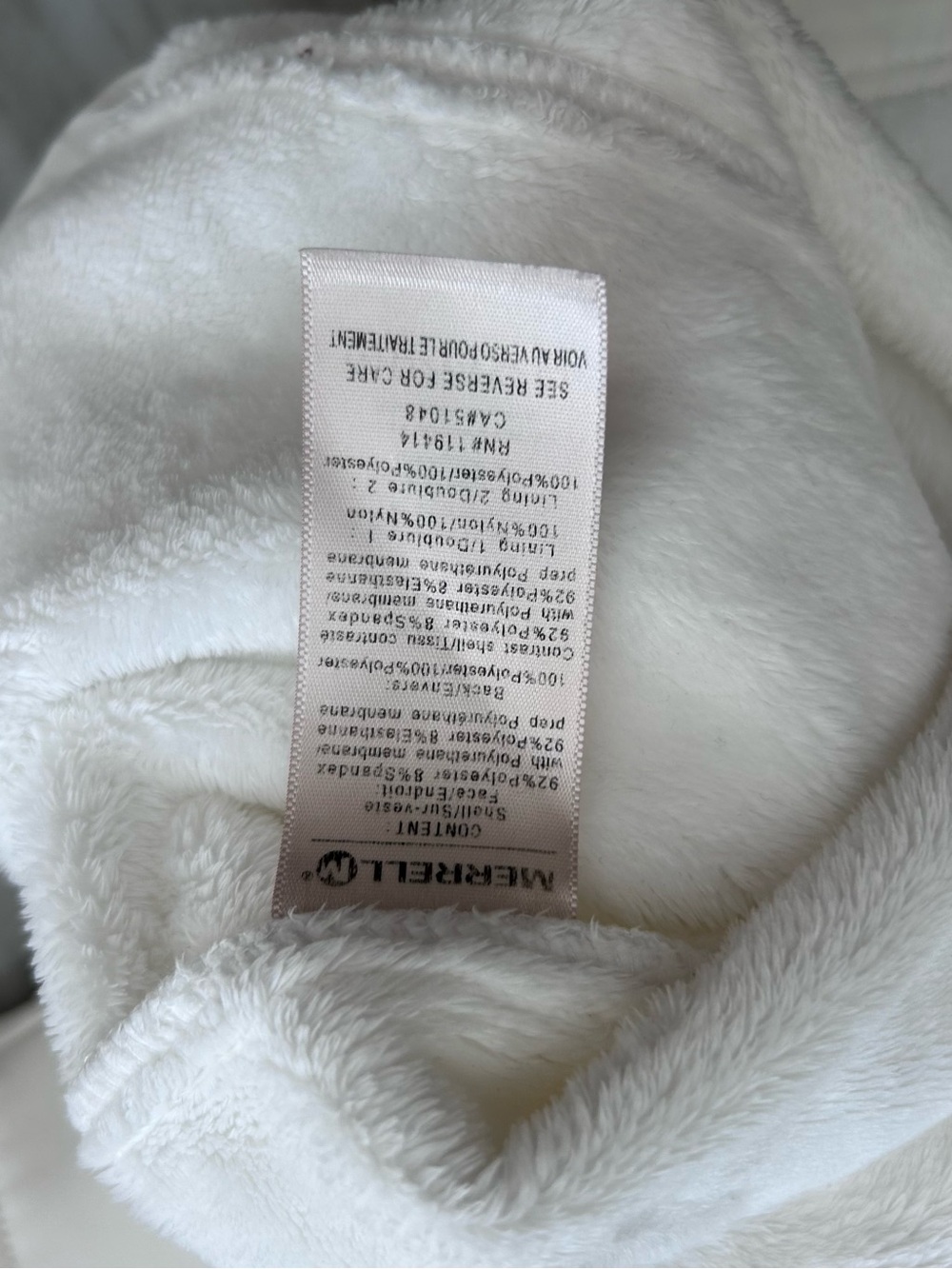 🤍MAKE OFFER🤍 Merrell Hooded ivory white lined winter coat women’s size Medium - Picture 7 of 9